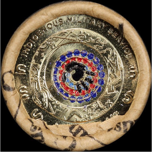 2021 2 Dollar Mint Roll Coloured Indigenous Military Service Heads / Tails