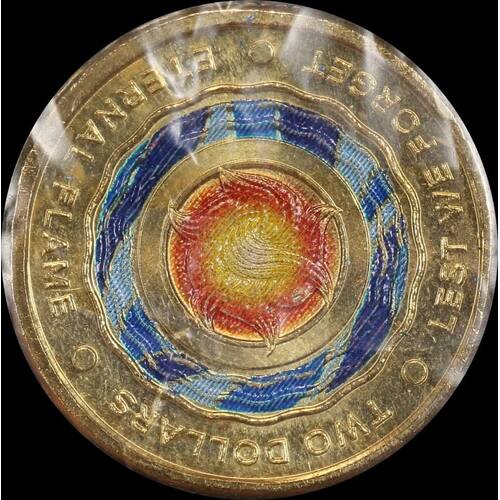 2018 Coloured 2 Dollar Mint Bag of 5 Coins Eternal Flame 