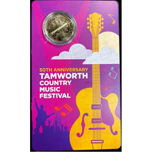2022 50c Coin Gold Plated Uncirculated Tamworth Country Music