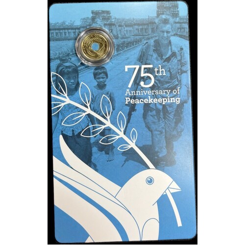 2022 Coloured 2 Dollar Coin C Mintmark Peacekeeping 75th Anniversary