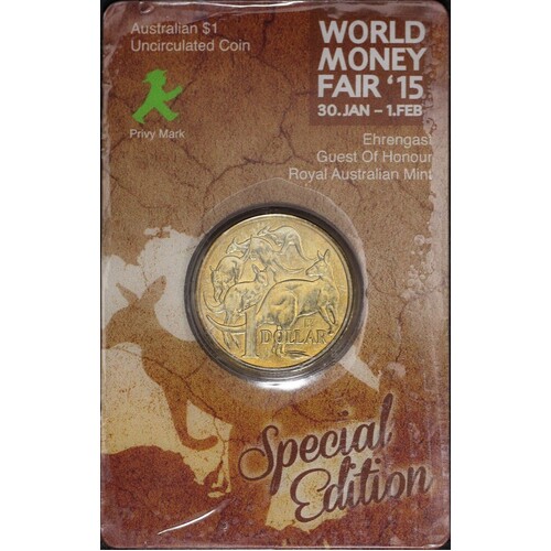 2015 1 Dollar Uncirculated Coin Berlin World Money Fair