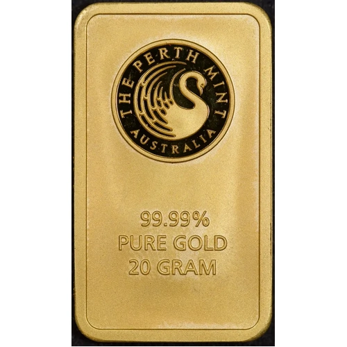 Perth Mint Fine Gold 20 Gram Minted Ingot