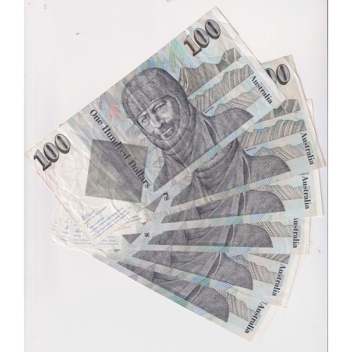 Australian Paper $100 Note Issued 1984 ~ 1996 Great Condition