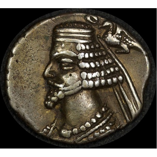 Kingdom of Parthia  38 ~ 32BC Silver Drachm Phraates IIV good VF