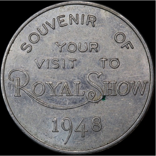 1948 Royal Show Aluminium Medallion Angus and Coote  good VF