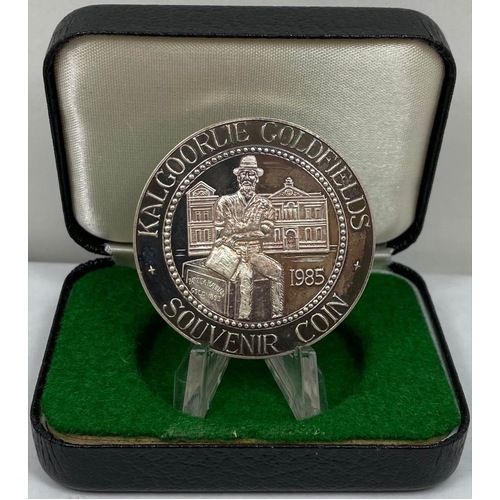 1985 Perth Mint Silver Kalgoorlie Goldfields Souvenir Coin