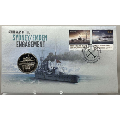 2014 50 Cent PNC Centenary of Battle of Cocos Islands