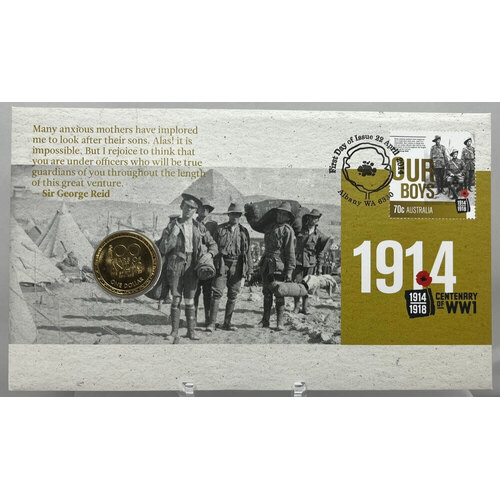 2014 1 Dollar PNC 100 Years of ANZAC The Spirit Lives