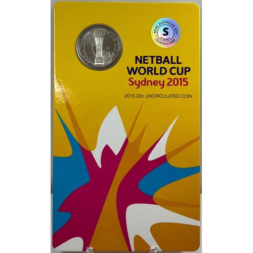 2015 20 Cent Netball World Cup Sydney 'S' Counterstamp