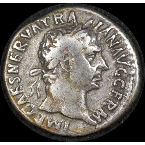 Ancient Rome (Imperial) 101-102AD Trajan Silver Denarius RIC II 49 Fine