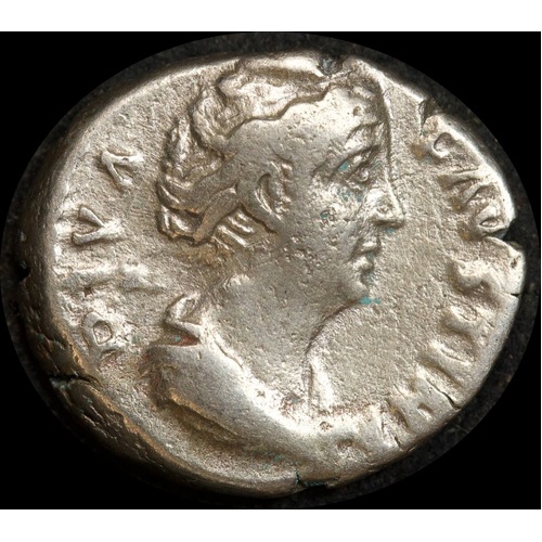 Ancient Rome (Imperial) 141AD Faustina Sr Silver Denarius RIC III 370 Fine