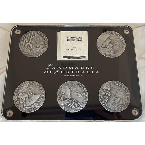 1994 Silver Medallion Set Landmarks of Australia