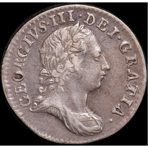 1763 Silver Threepence George III 3753 good VF