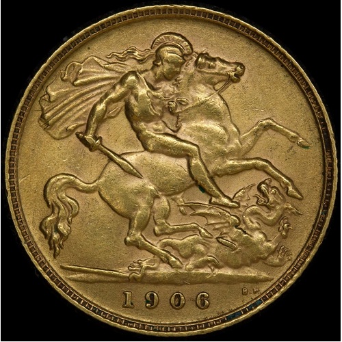 1906 London Edward VII Half Sovereign about Unc