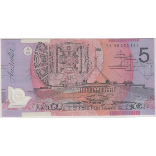 1996 $5 Note MacFarlane/Evans EA96 Last Prefix R218aL PCGS 64 PPQ