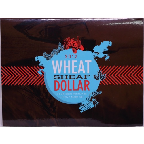 2012 1 Dollar 4 Coin Set Privy Mark Wheat Sheaf
