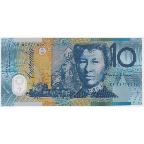 1993 $10 Note Fraser/Evans KE93 Last Prefix R316aL Uncirculated