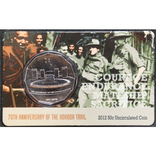 2012 50 Cent Uncirculated Coin 70th Anniversary of Kokoda Trail