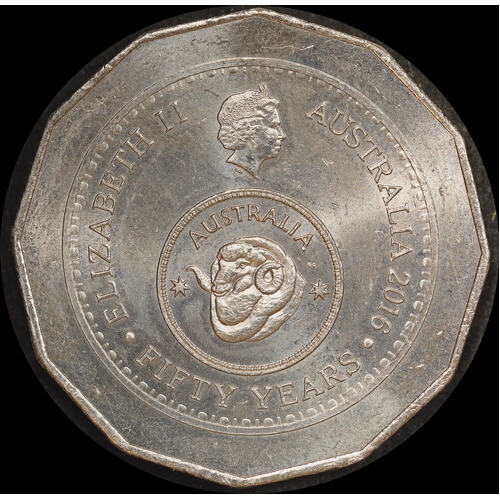 2016 50 Cent Coin Decimal Changeover Uncirculated