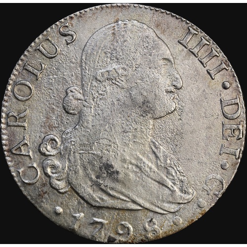 Spain 1798 Silver 8 Reales KM#432.1 ex Rapid Shipwreck AVF