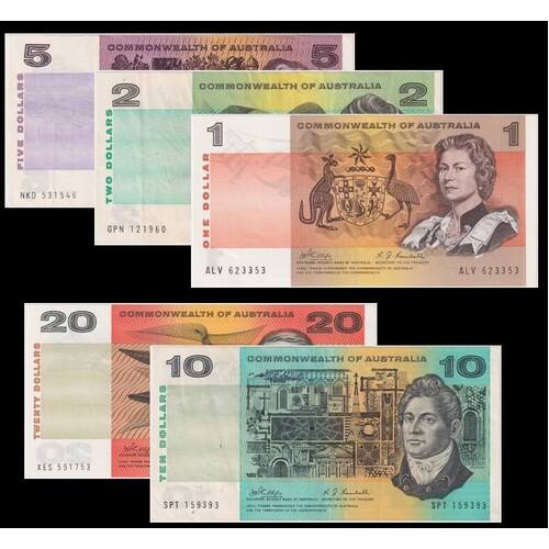 Set of 5 Phillips/Randall Notes 1968-1972 EF - good EF
