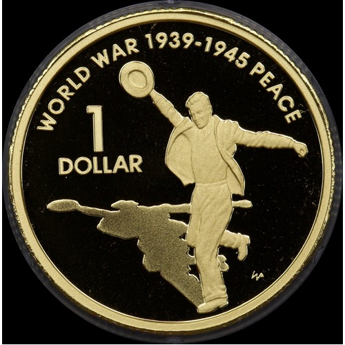 2005 Gold 1 Dollar Proof Coin Dancing Man