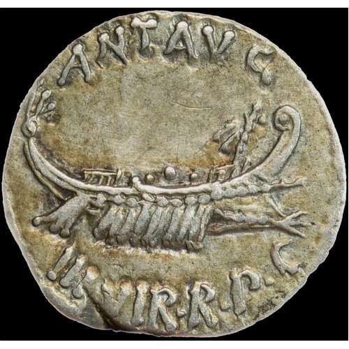Ancient Rome (Republican) 32-31BC Mark Antony Silver Denarius RRC 544/35 Good VF