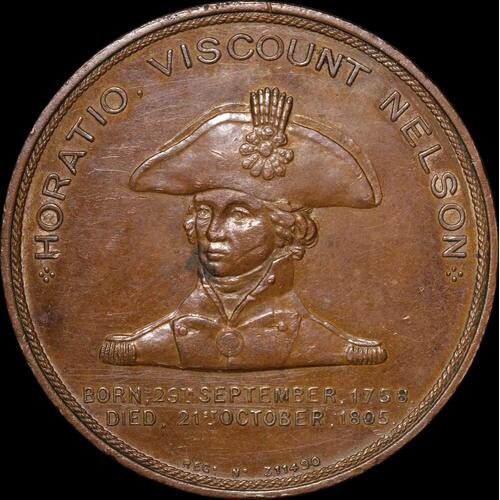 1897 Nelson's Foudroyant Copper Medal Extremely Fine