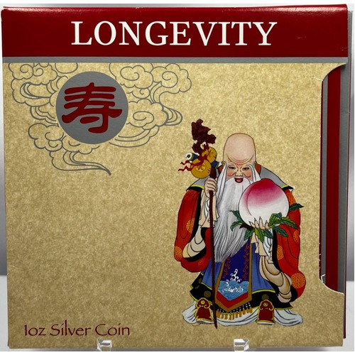 2009 Silver 1oz Coloured Rectangular Coin Longevity