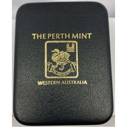 Perth Mint Silver 5 Ounce Cast Vintage Ingot In Case 99.99% Pure 5ozt