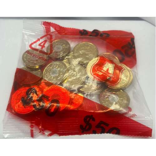 2022 Coloured $2 Security Bag of 25 Coins Australia's Frontline Workers
