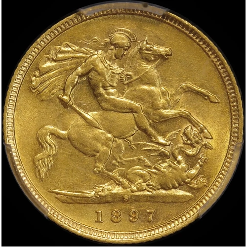 1897 Sydney Veiled Head Half Sovereign PCGS AU53