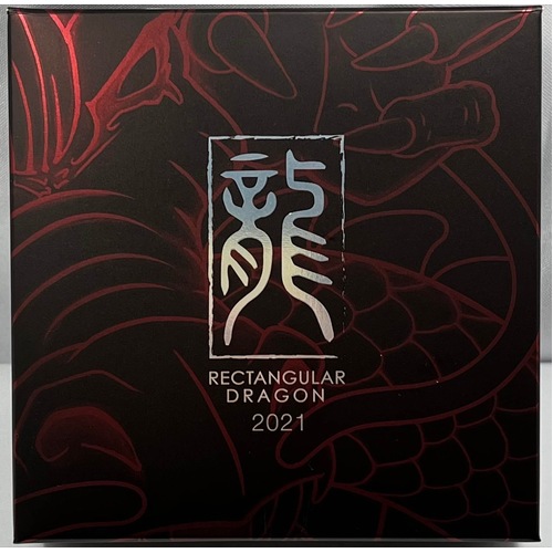 2021 Silver 1oz Rectangular Proof Coin Dragon