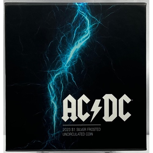 2023 1 Dollar Silver Frosted Uncirculated Coin AC/DC