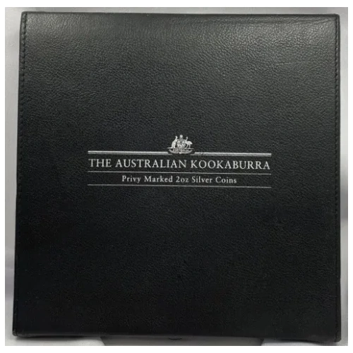 1995 Silver 2oz Kookaburra Coin Florin Privy Mark Set in Case