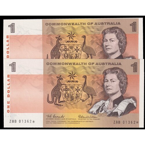 1966 $1 Star Note Consecutive Pair Coombs/Wilson R71S good EF