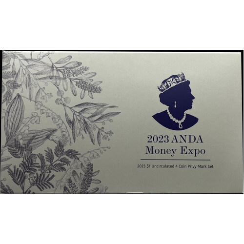 2023 $1 Uncirculated Four Coin Privy Mark Set - Sydney ANDA Money Expo