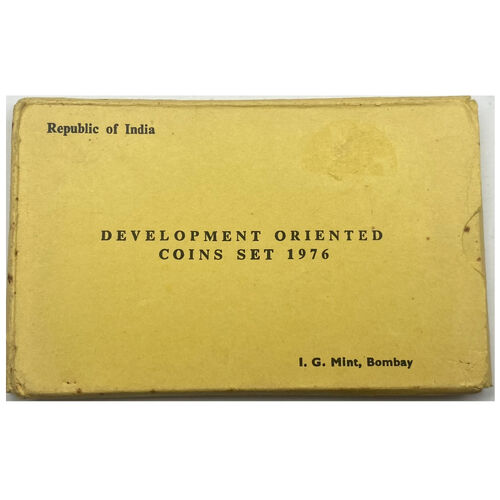 India (Republic) 1976 Proof 10+50 Rupee Pair Development Oriented