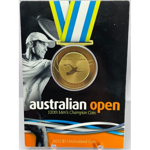 2012 5 Dollar Uncirculated Coin Tennis Australian Open 100th Men's Champion