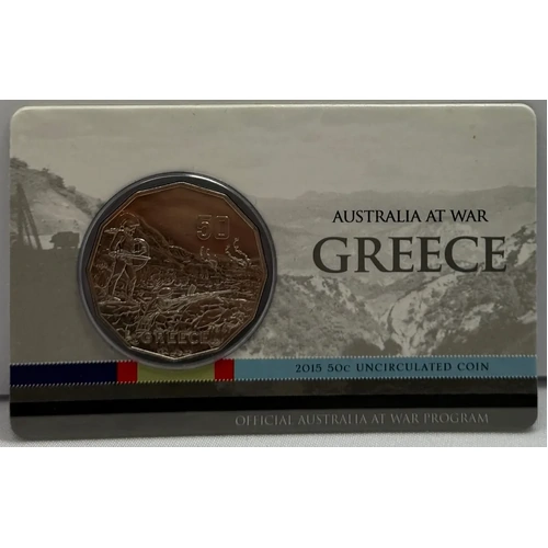 2015 50 Cent Uncirculated Coin Australia At War - Greece