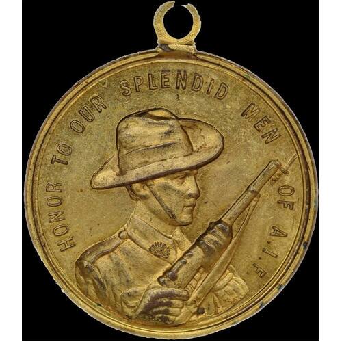 1914 ~ 1918 Bronze Medalet AIF C# 1914-18/2a Choice Uncirculated