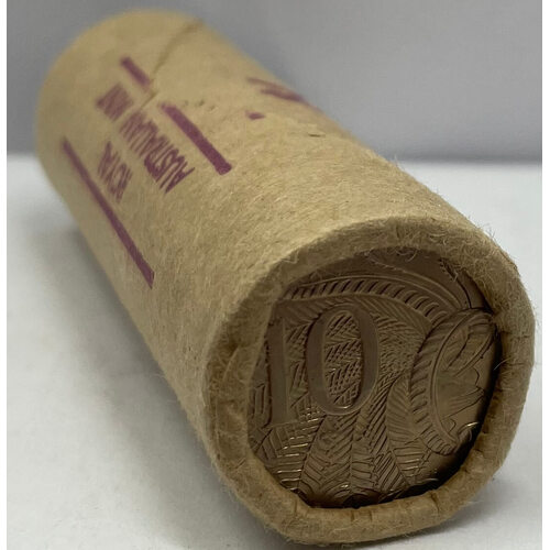 1981 Australian 10 Cent Mint Roll Heads / Tails