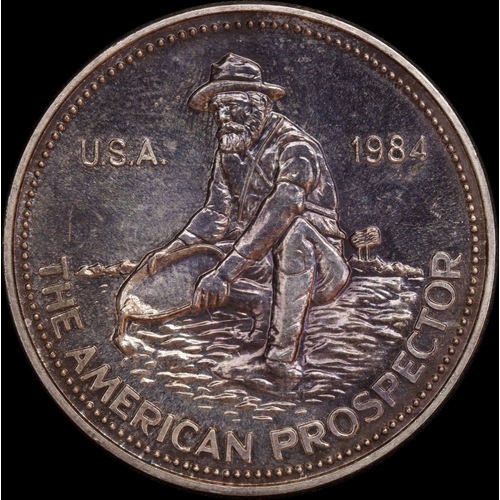 Silver Engelhard 1oz Round 1984 99.9% Prospector