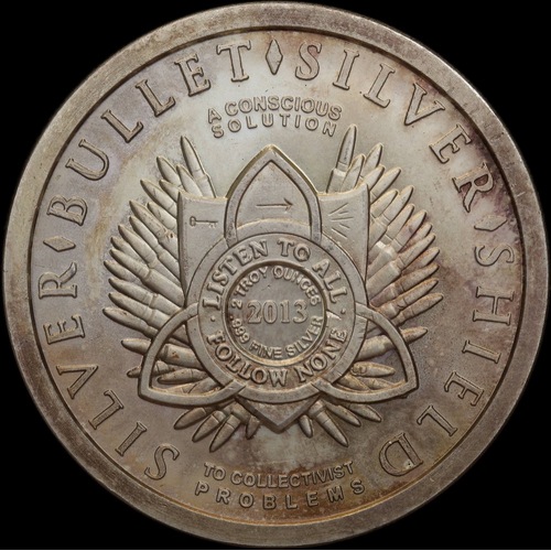 2013 Silver Bullet Silver Shield 2oz Round
