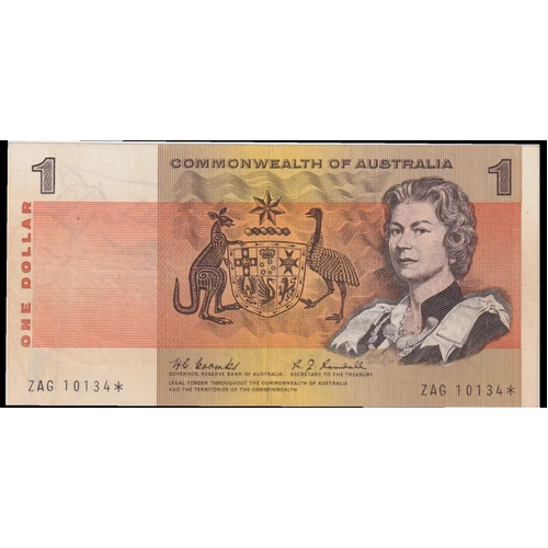 1968 $1 Note Star Note Coombs/Randall R72S Very Fine