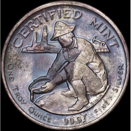 1977 1oz Silver Round Trans Alaskan Pipeline