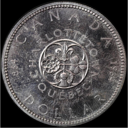 Canada 1964 Silver 1 Dollar Charlottetown KM# 58 Uncirculated
