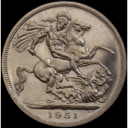 1951 Prooflike Crown George VI Festival of Britain Green Case