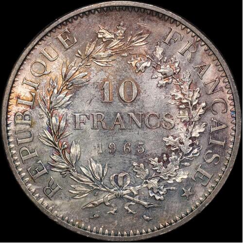 France 1965 Silver 10 Franc KM# 932 Choice Uncirculated