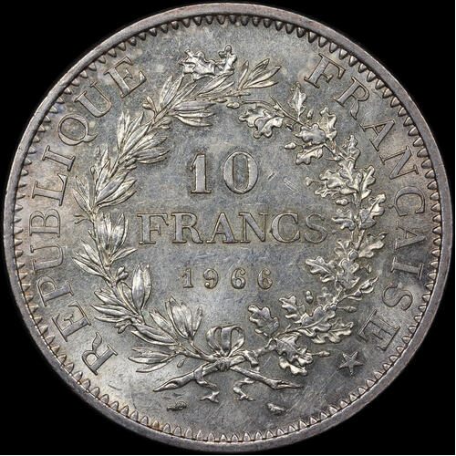 France 1966 Silver 10 Franc KM# 932 Choice Uncirculated